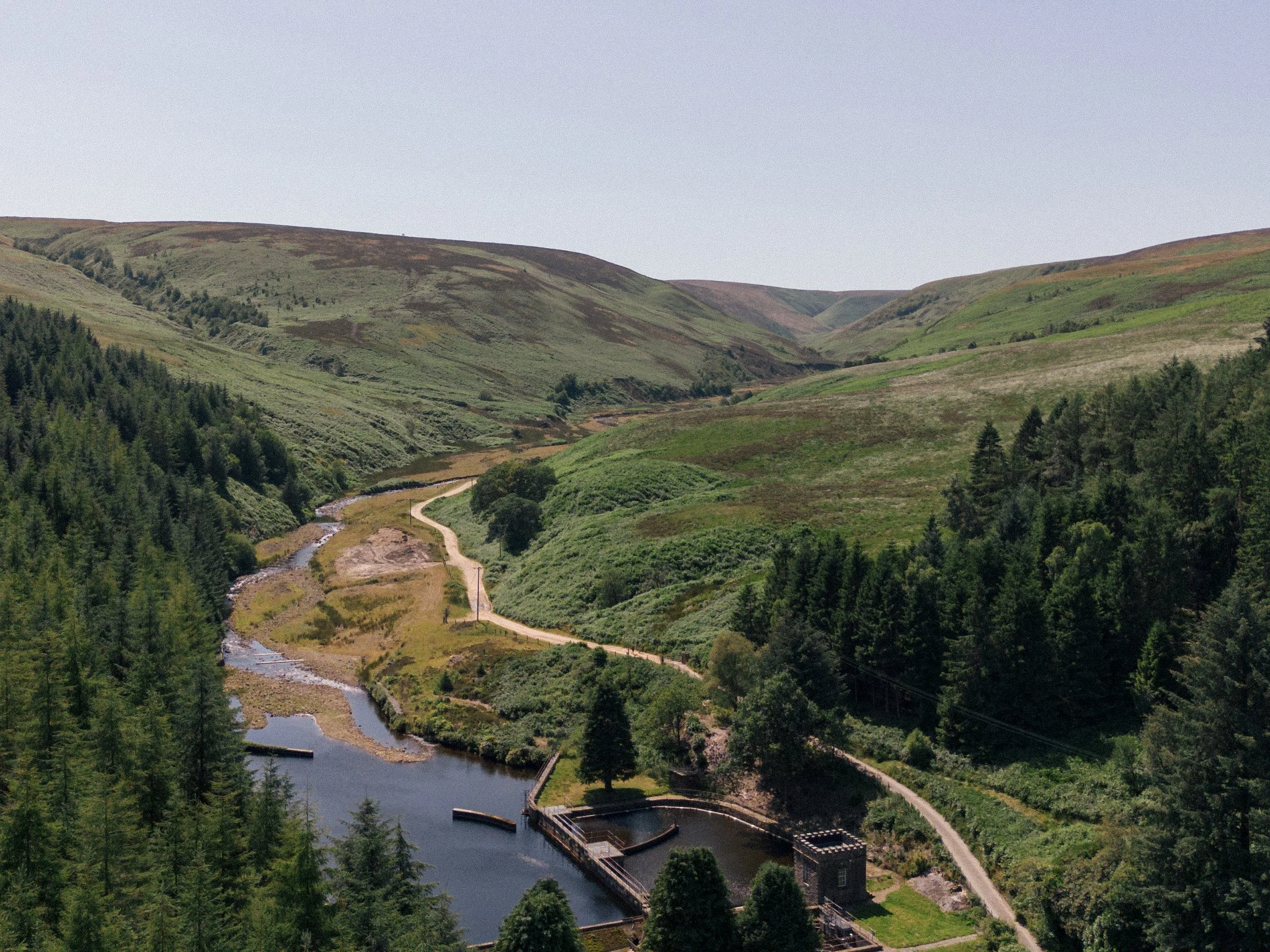 View down Langden Brook.
