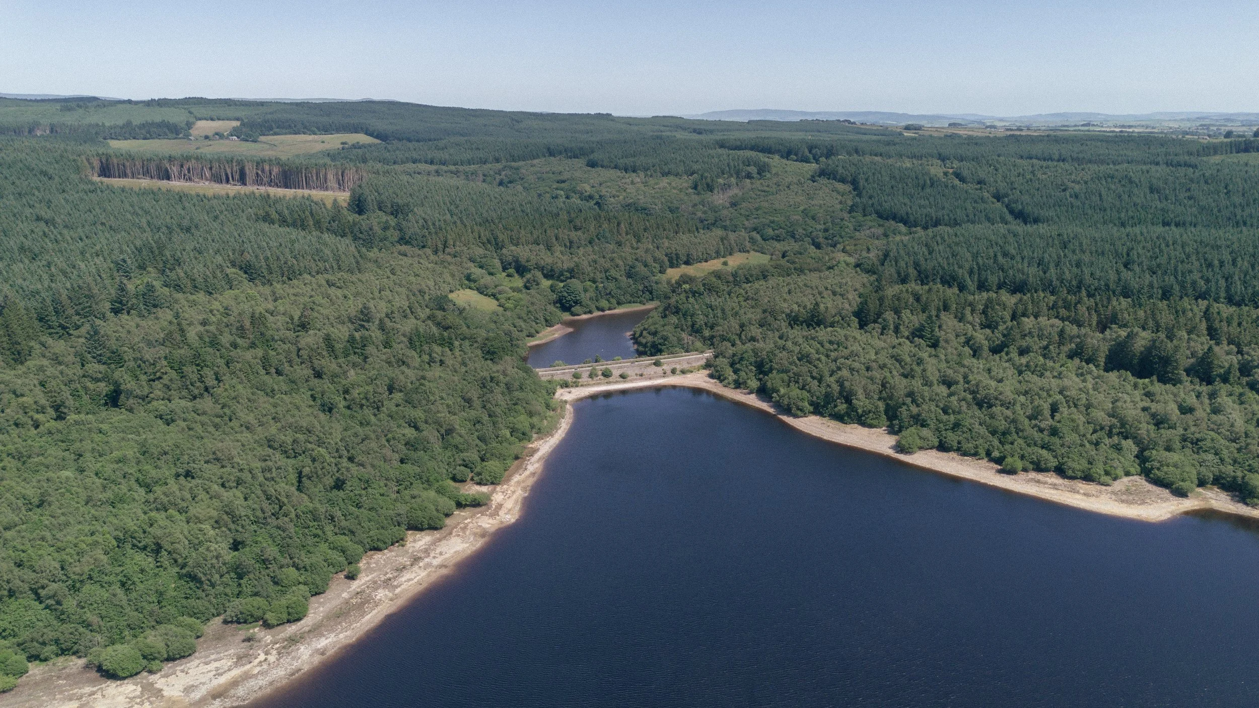 View over Stocks Reservoir to Gisburn Forest