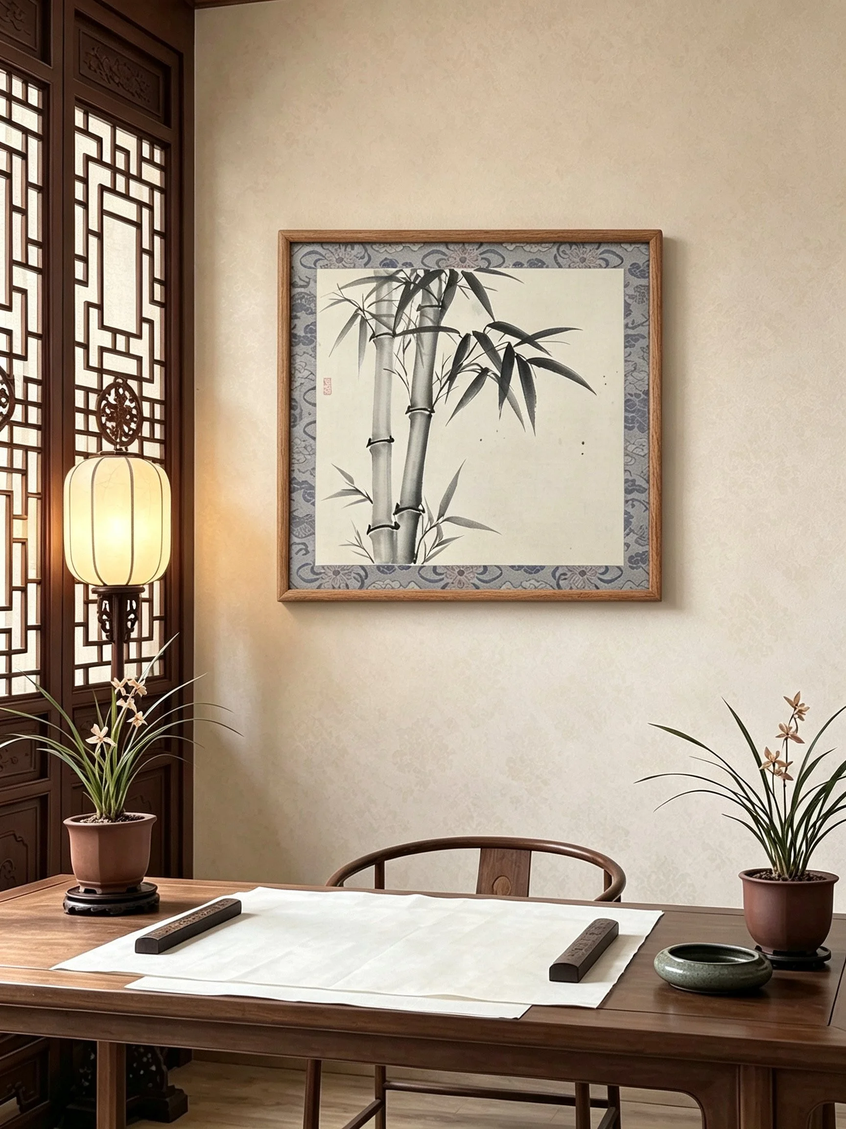 Traditional Chinese Ink Bamboo Painting