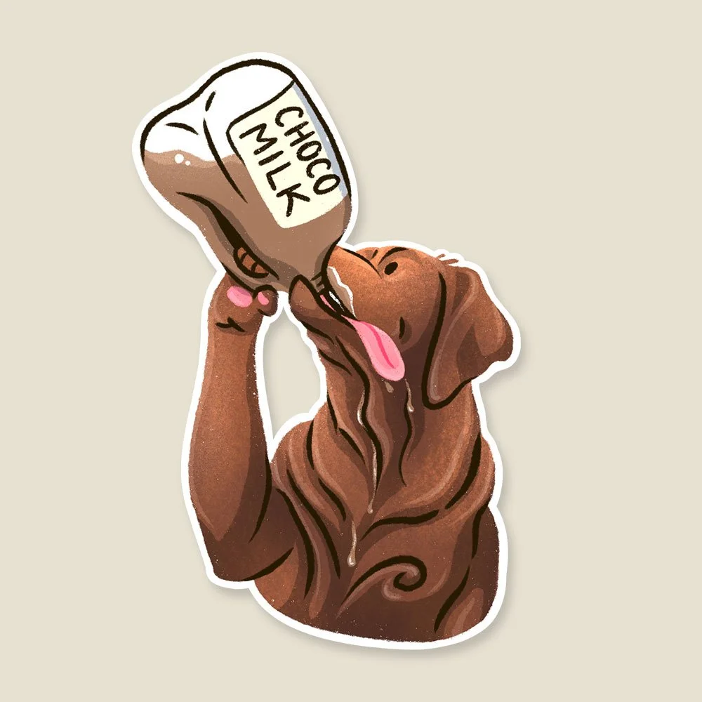 3" Choco Lab Vinyl Sticker