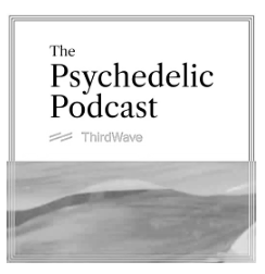 Cover of The Psychedelic Podcast by ThirdWave with abstract gray and white design.