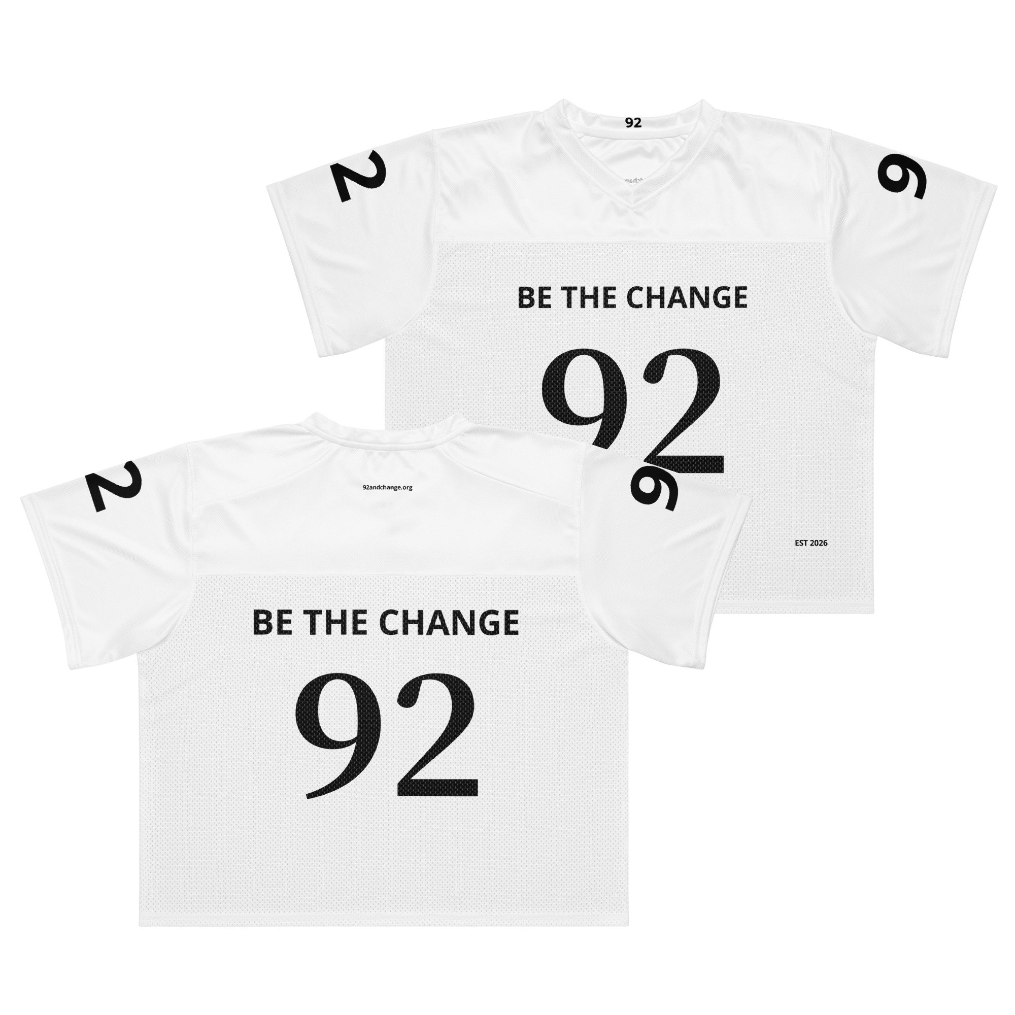 92 football jersey B&W