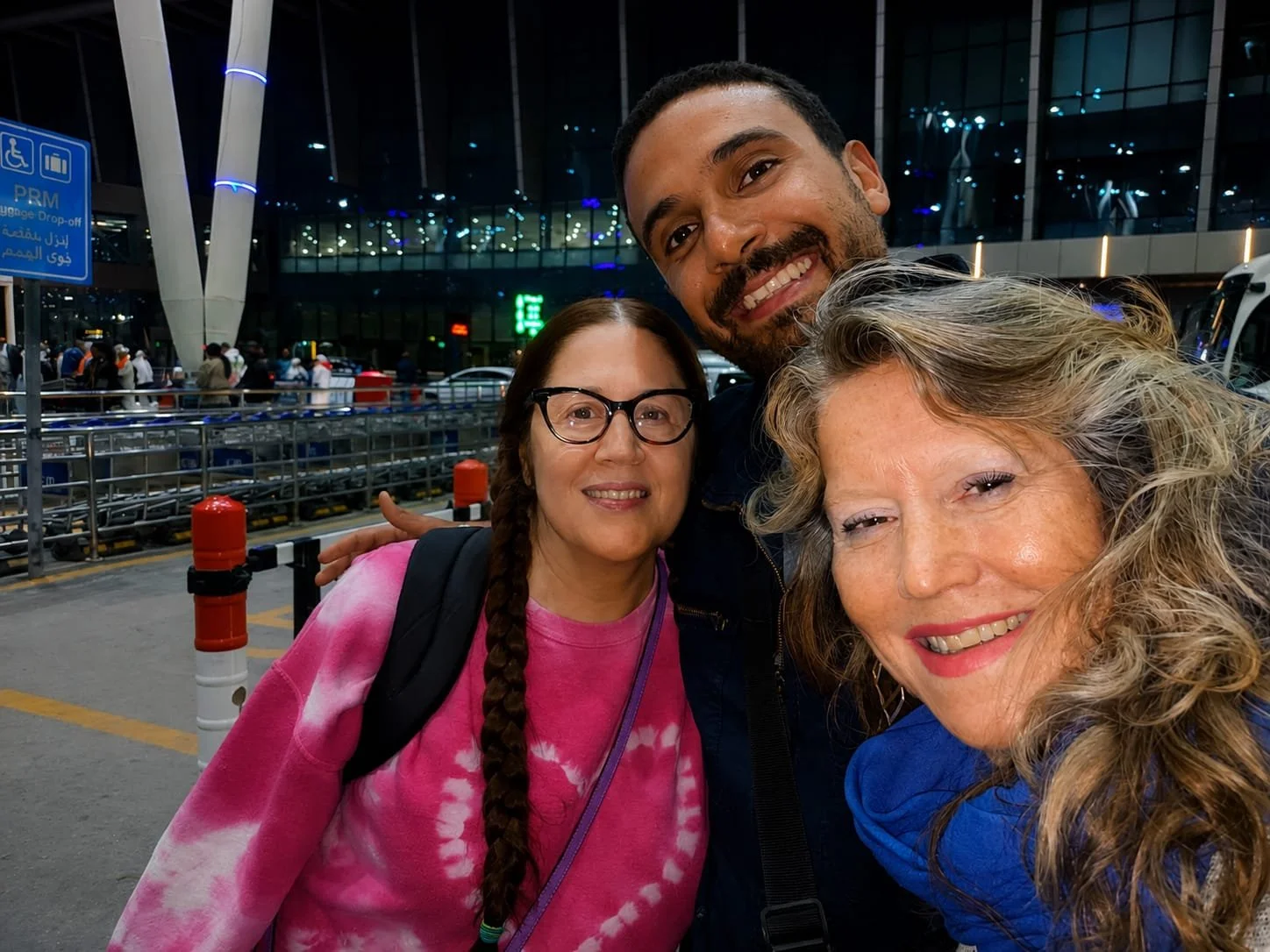 Egypt Uncharted travelers at the airport at the end of their private Egypt journey.