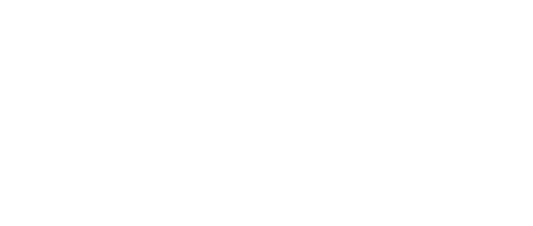 White outline flowers and buds on black background