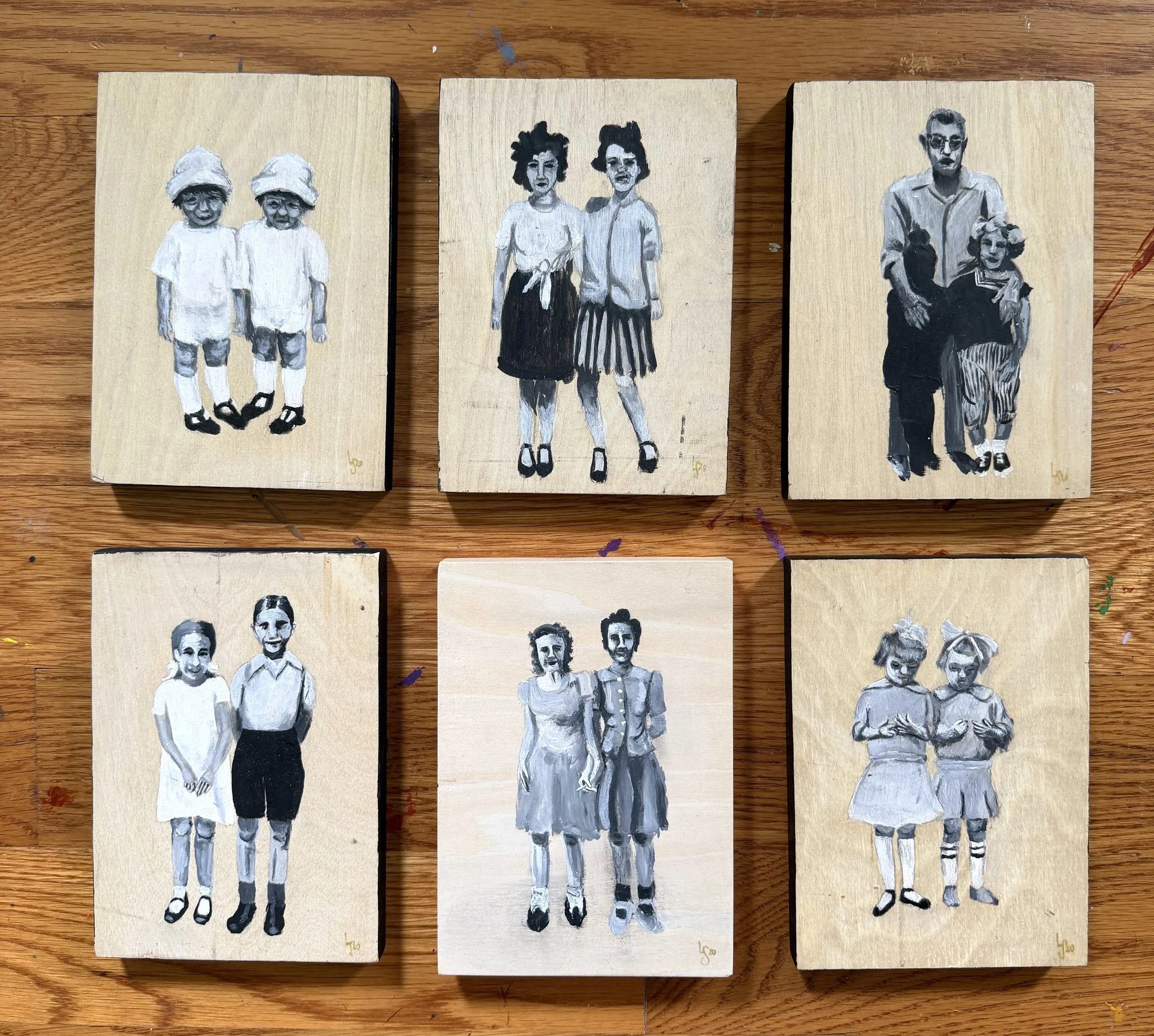 Portraits 
2020
acrylic on wood 