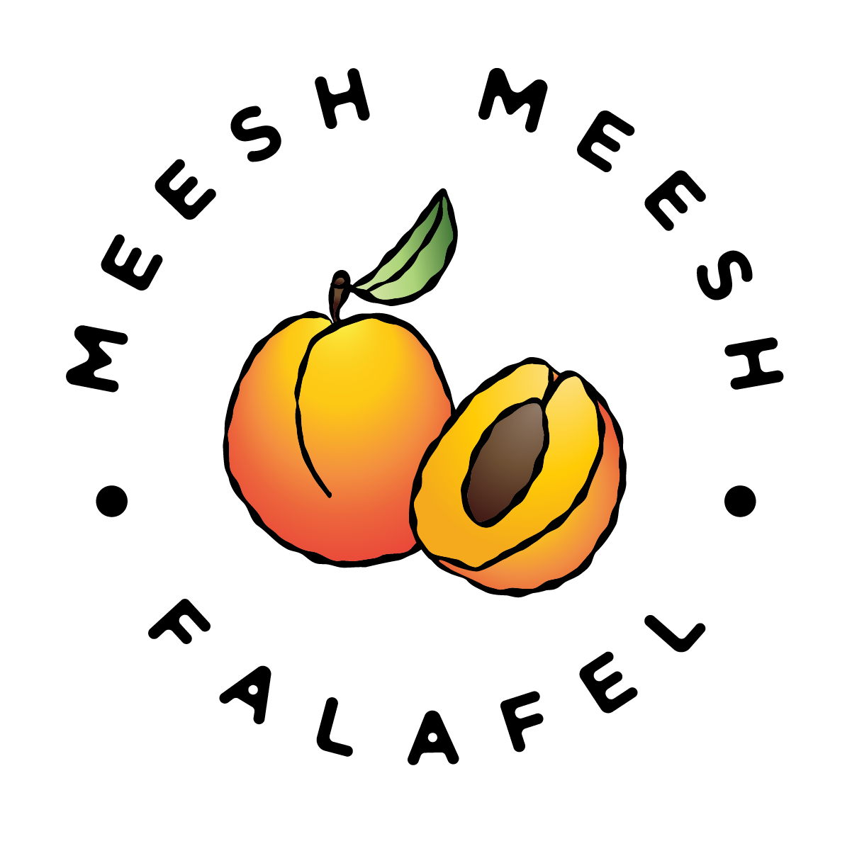 Logo for food pop-up Meesh Meesh Falafel in Louisville, Kentucky