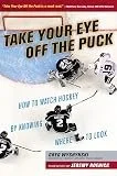 A promotional graphic encouraging eye protection, with illustrations of a baseball and a hockey puck.