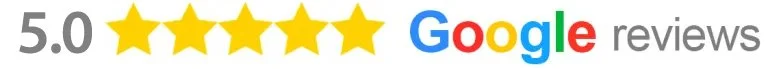 Google reviews badge with 5-star rating