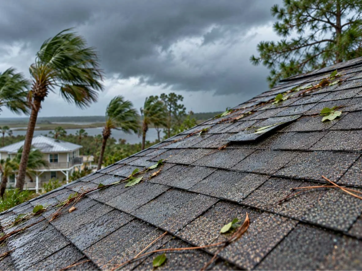 roof damaged during storm
