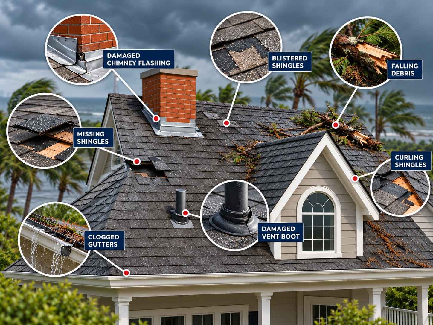 graphic shows how your roof can be damaged