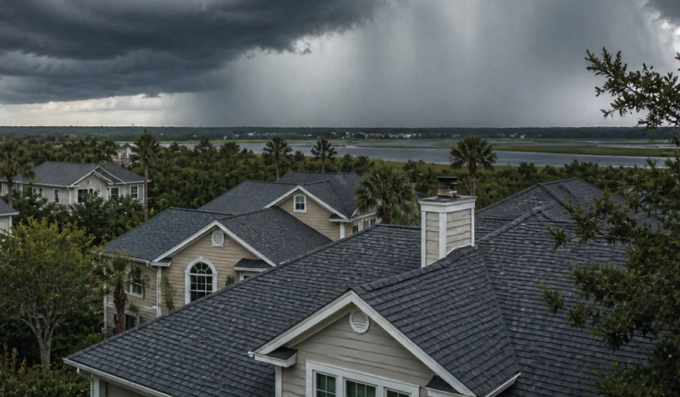 hurricane looking clouds over hilton head island