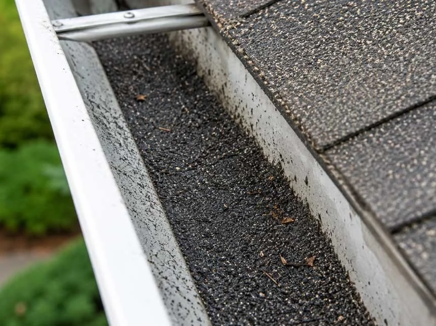 Granules from Your Shingles in Your Gutters