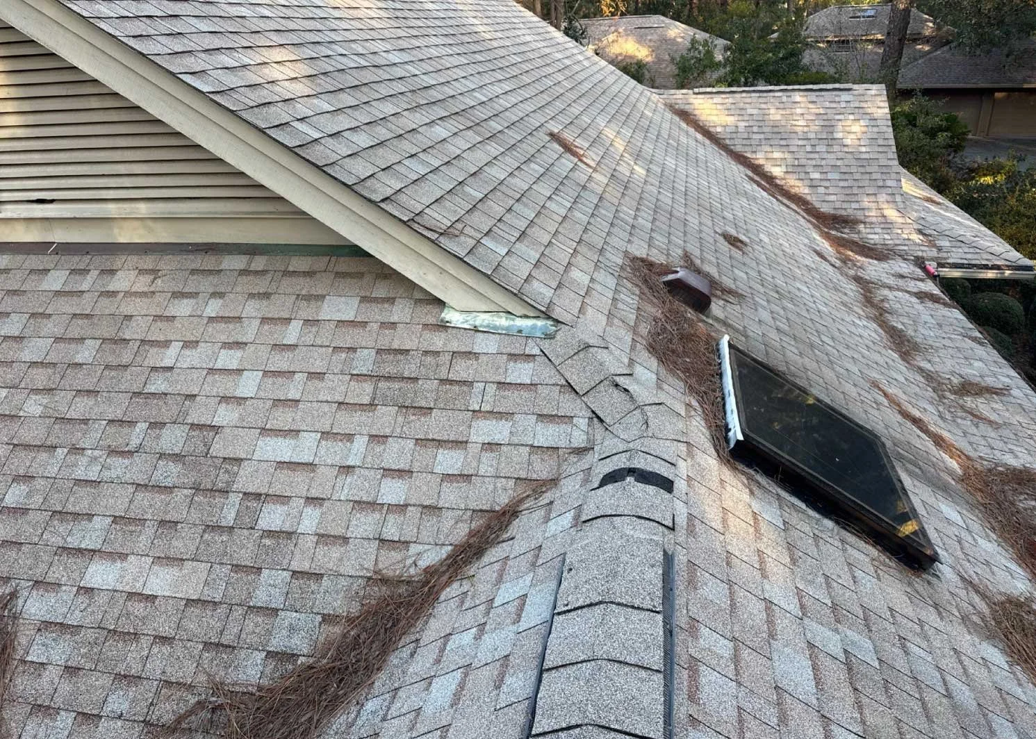 old and damaged roof conditions