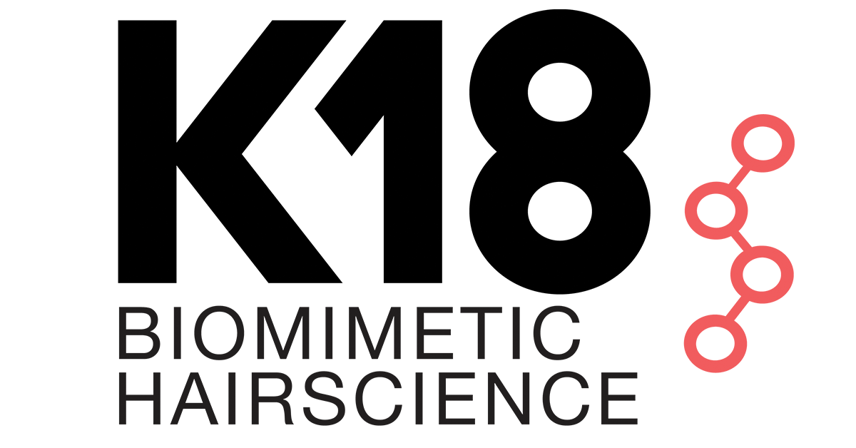 Logo for biomimetic hairscience with a stylized graph or network diagram on the right.
