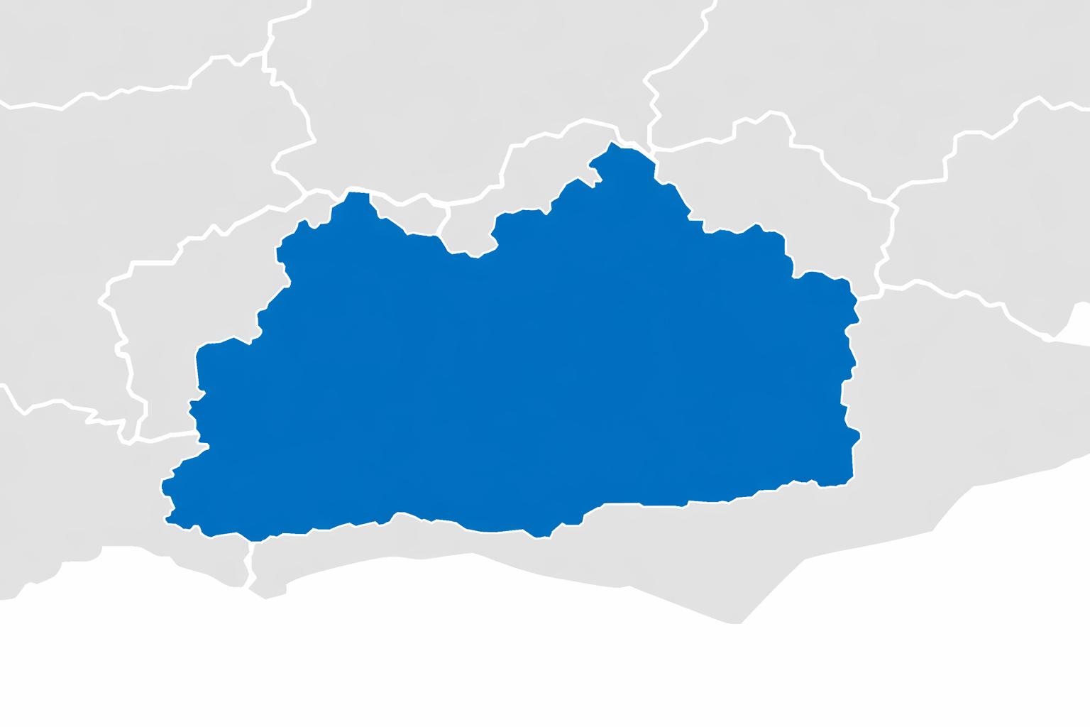 Map highlighting the country of Hungary in blue.