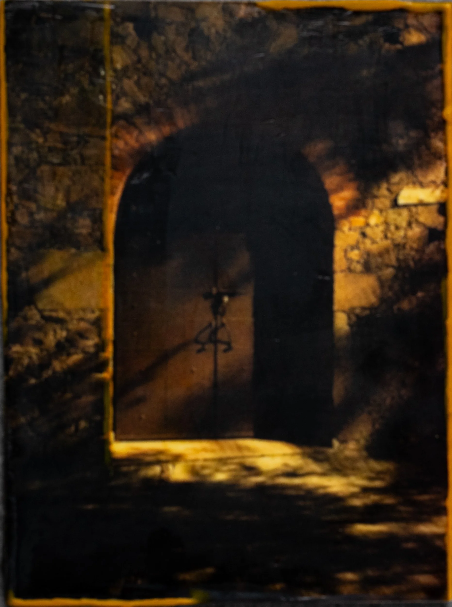 Photo Encaustic  Mixed Media-014-San Miguel Door at Night.jpg