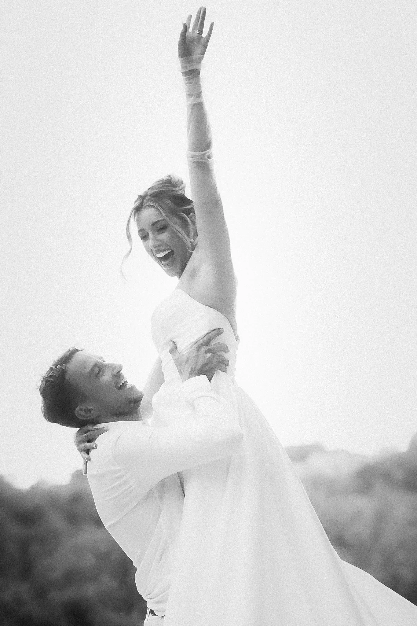 Fun and happy bride at a destination wedding