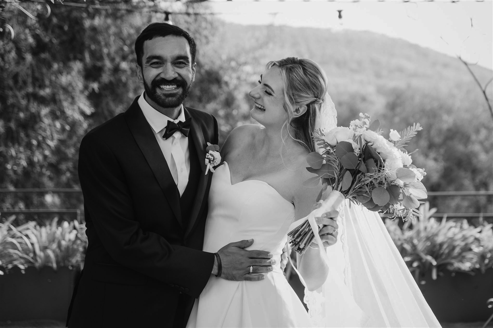 happy wedding couple at a destination wedding