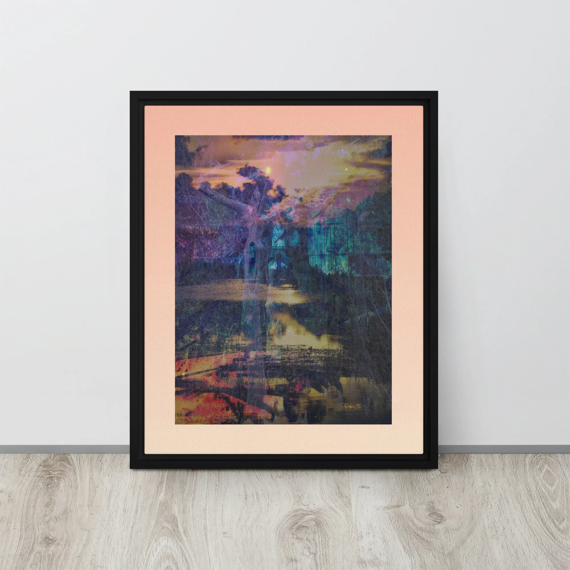 Abstract Framed Canvas