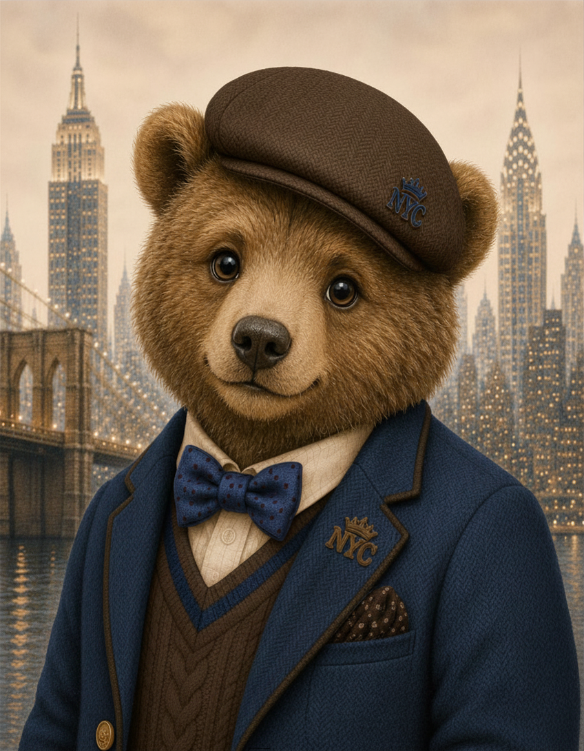 Bear Boy Navy + Brown
