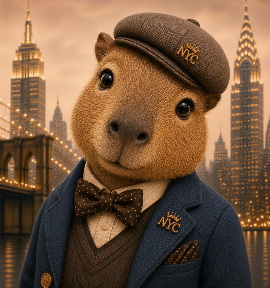 Capybara Boy Navy + Brown
