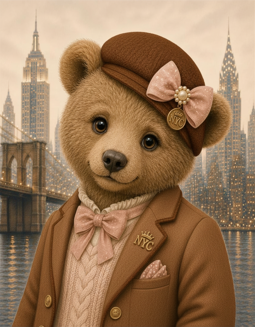 Bear Girl Pink + Brown