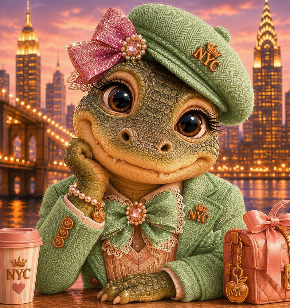 Alligator Girl Pink + Sage