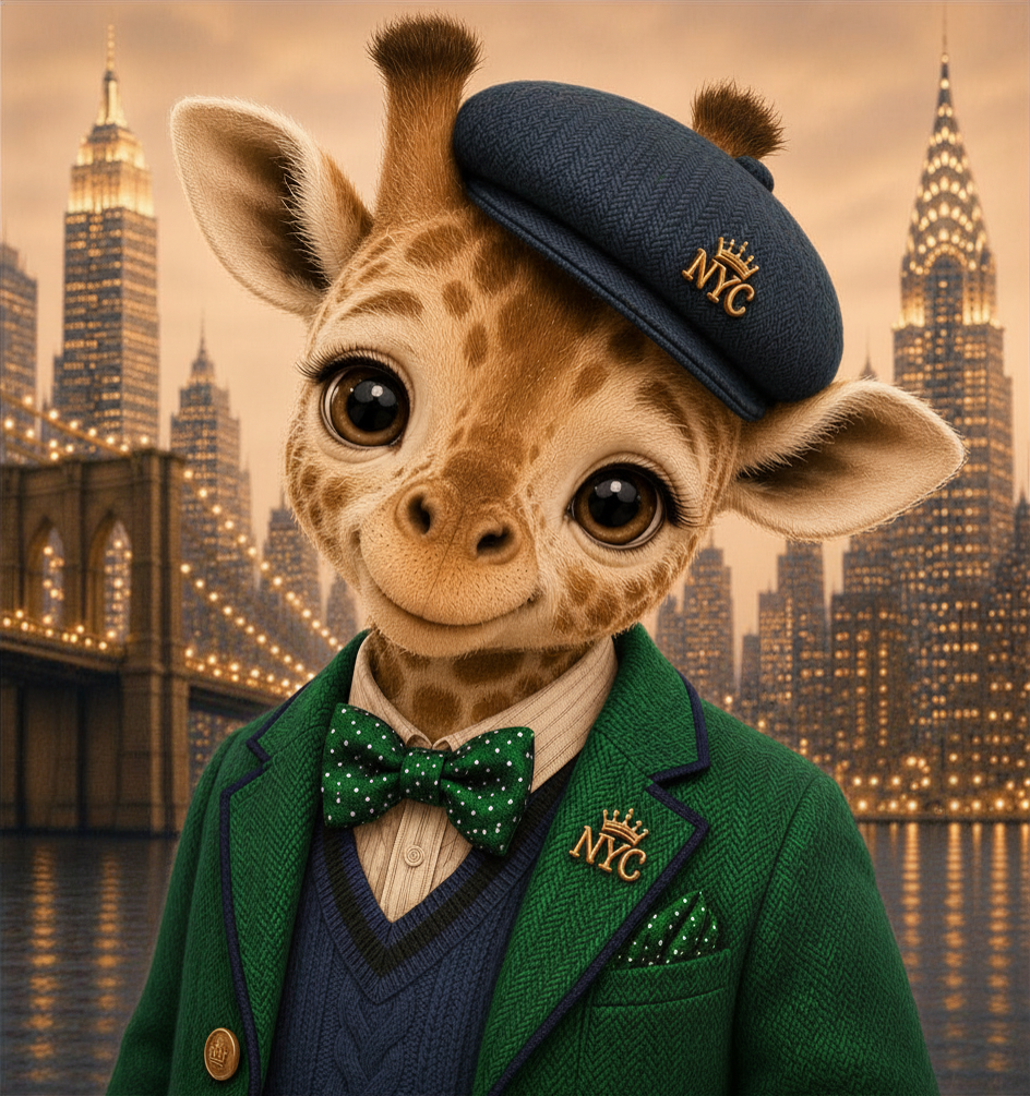 Giraffe Boy Navy + Green