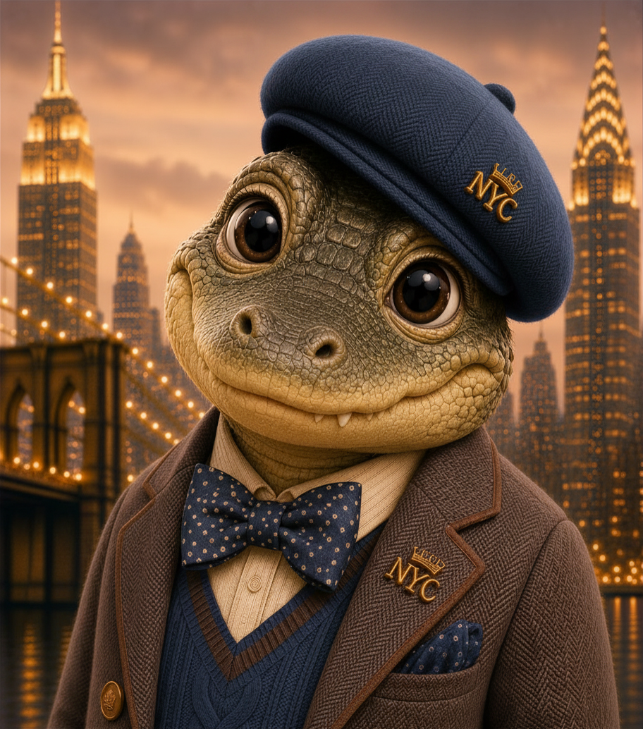 Alligator Boy Navy + Brown