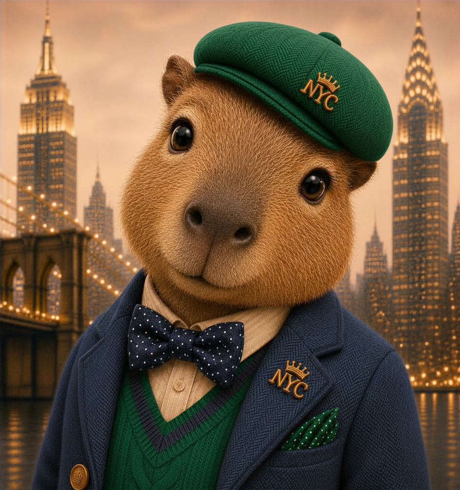Capybara Boy Navy + Green