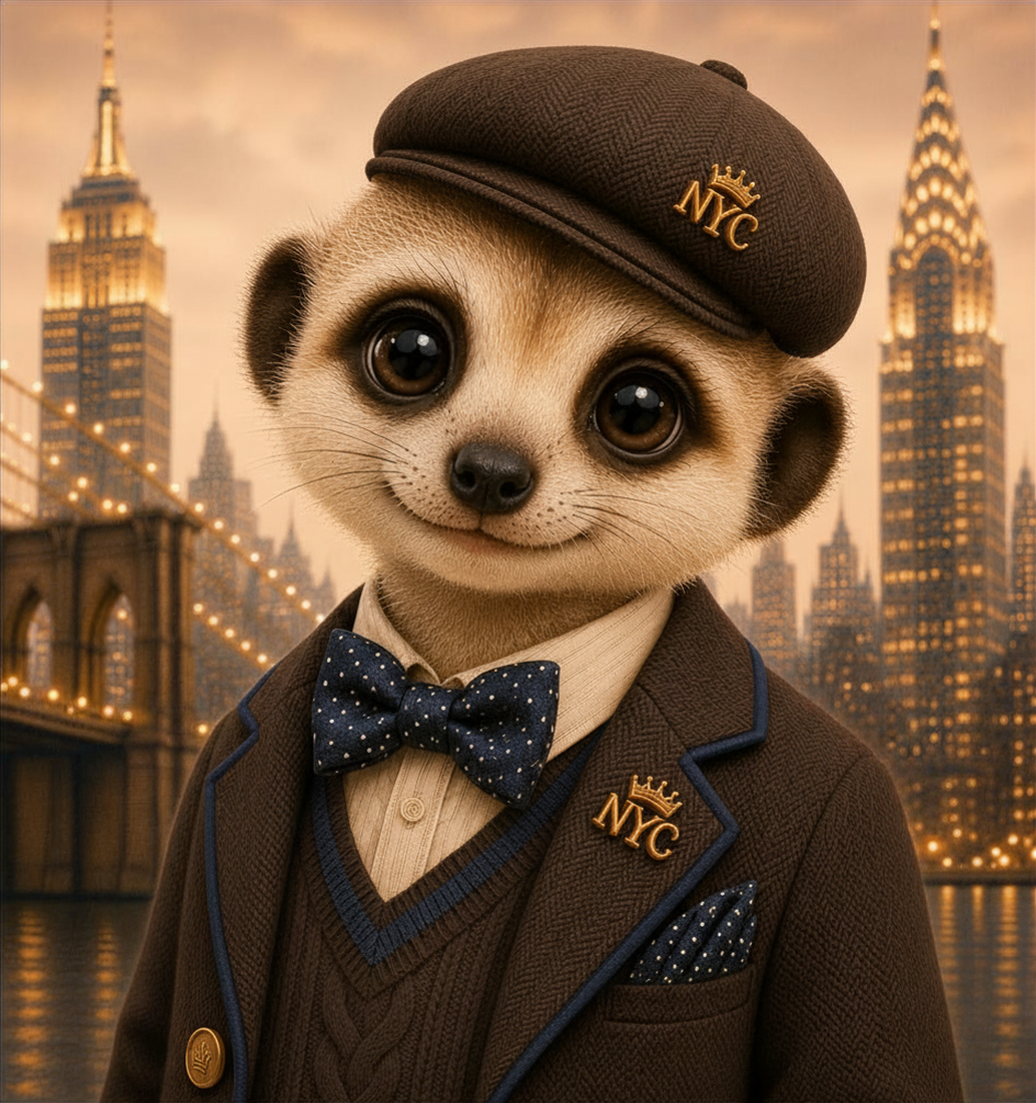 Meerkat Boy Navy + Brown