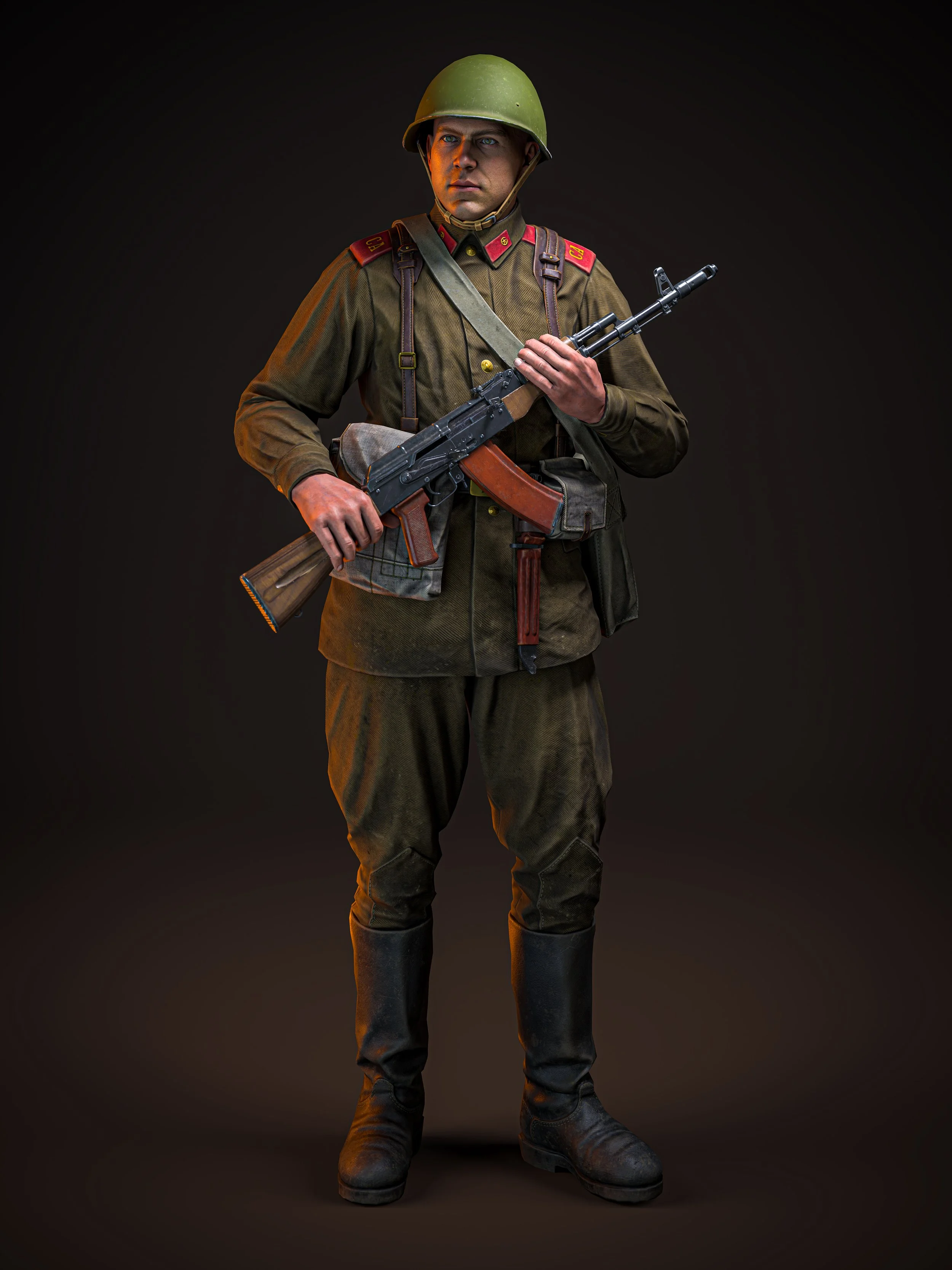 Soviet Motorized Rifleman. Circa 1985. Render.