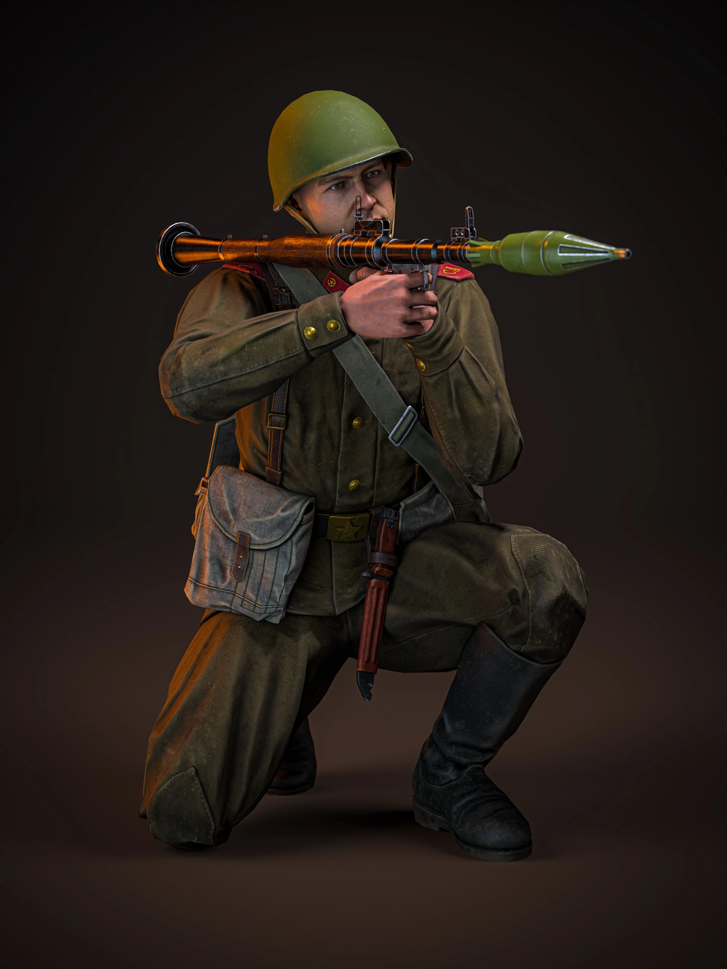 Soviet Motorized Rifleman. Circa 1985. Render.