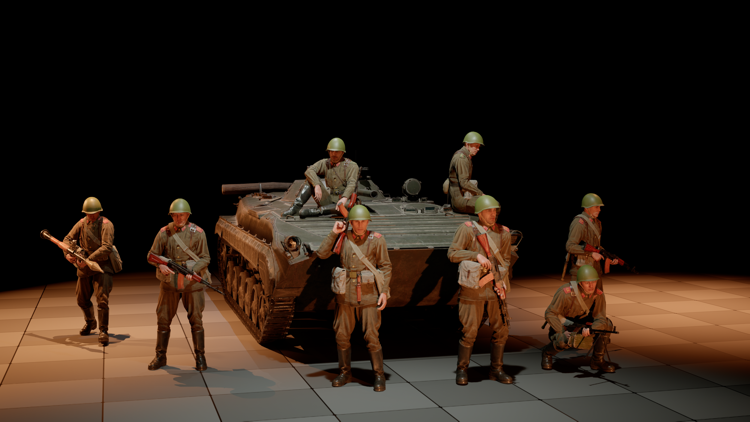 USSR Motor Rifles BMP-1 Squad. 1985. Unreal Engine 5.