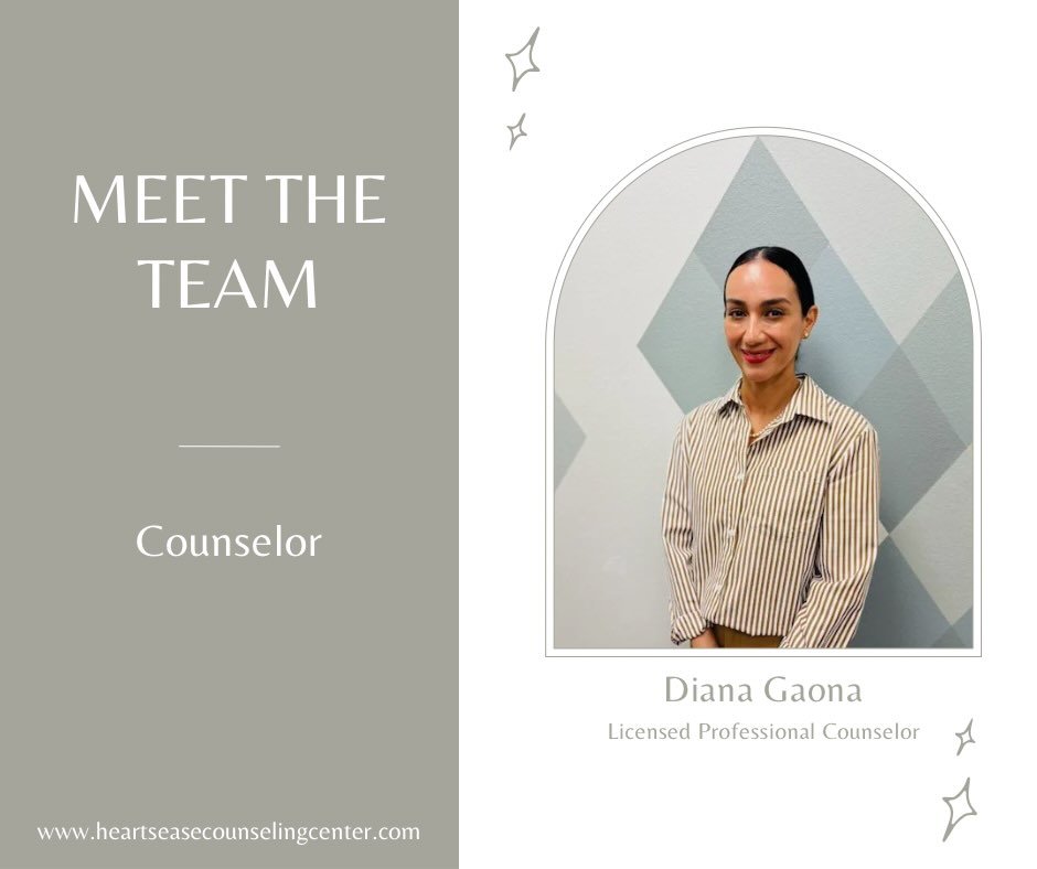 We&rsquo;re excited to welcome Diana Gaona, LPC to Heartsease! 🤍

Diana is a bilingual counselor who works with children, teens, adults, and families. With experience in both school and clinical settings, she brings a warm, collaborative approach to