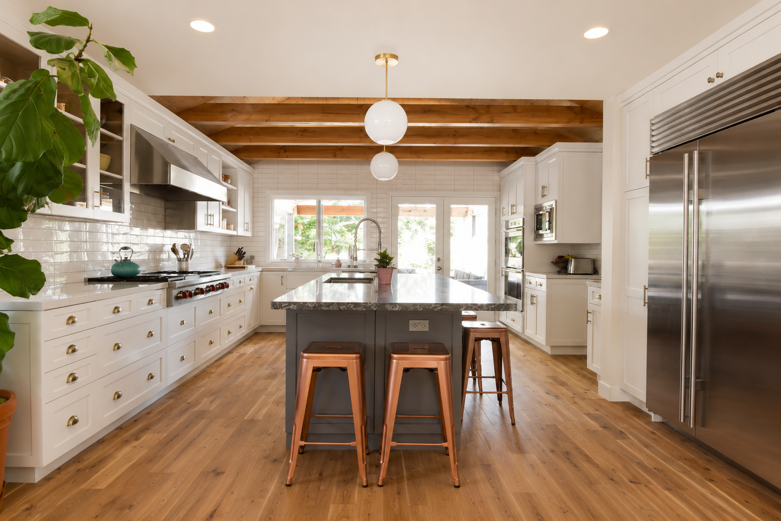 bright transitional kitchen