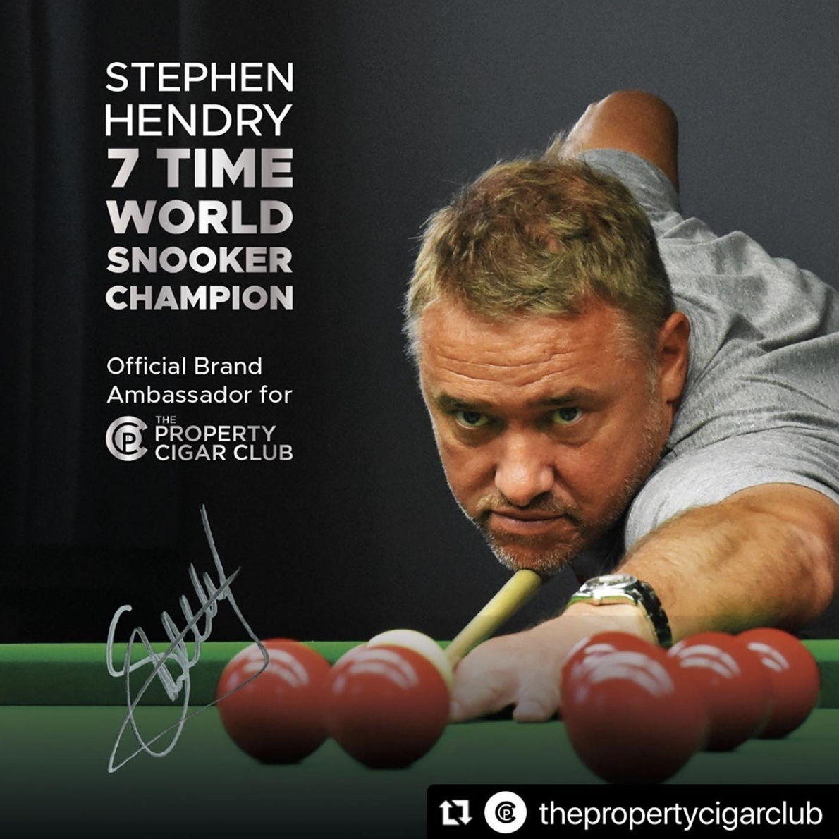 Stephen Hendry + Property Cigar Club