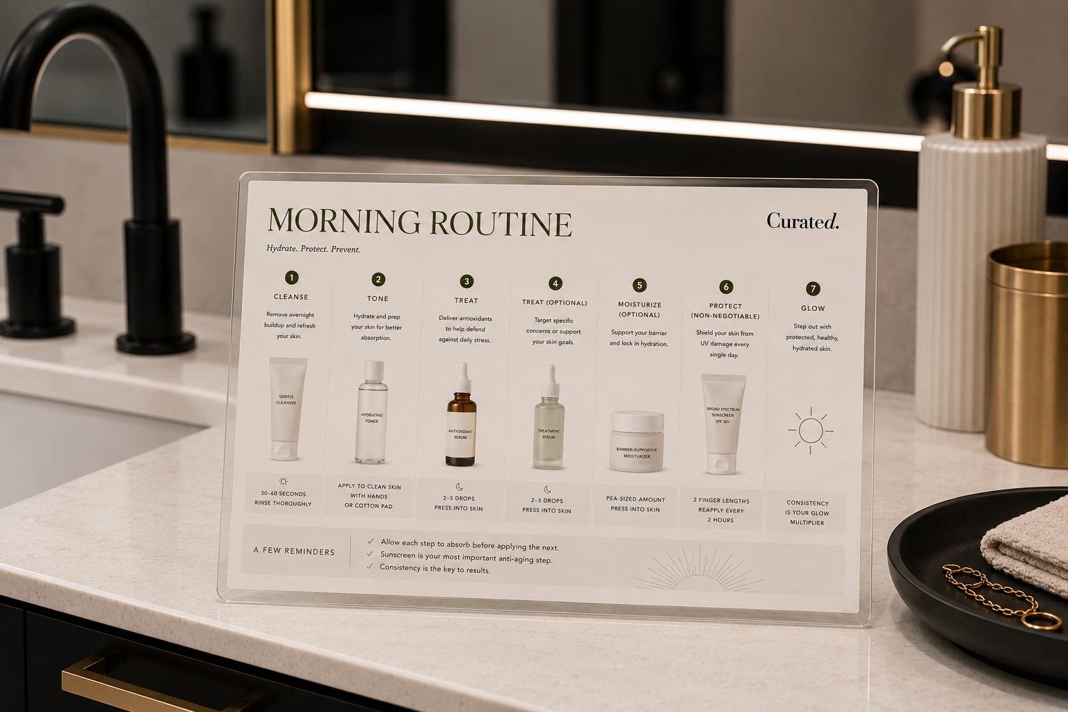 Example of a morning routine guide