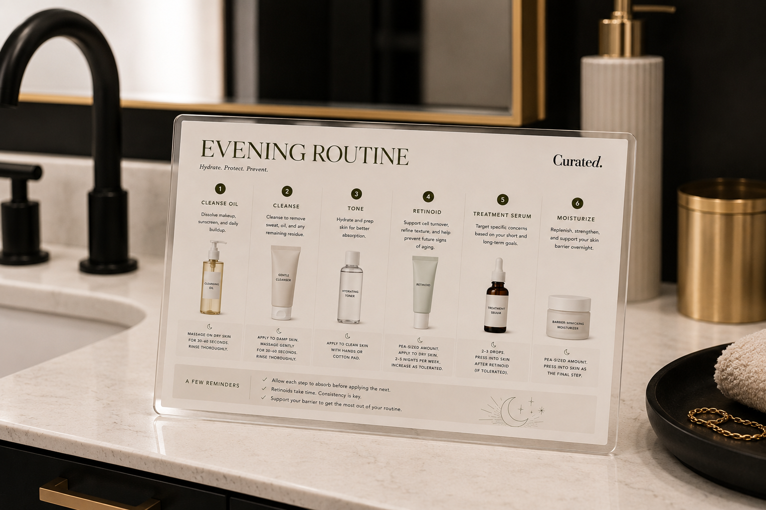 Example of an evening routine guide
