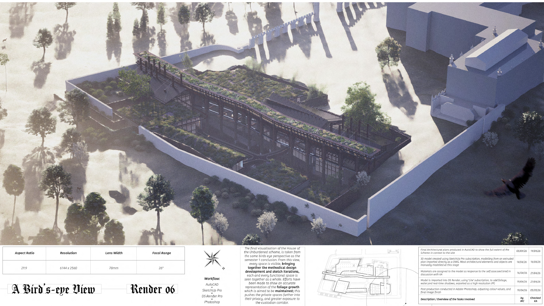 Aerial Render of the Proposal  |  D5 Render