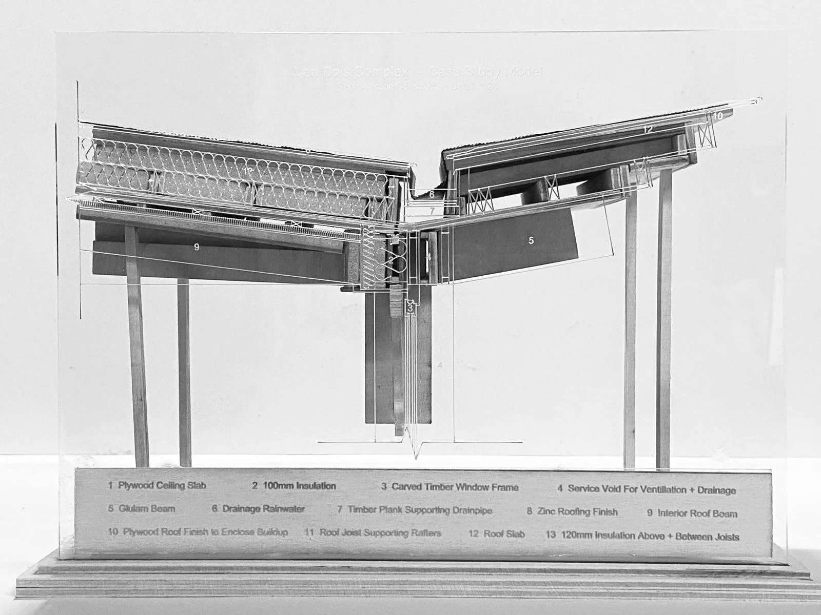 BA3 Technology Case Study Model  |  Vert Bois School, France  (Roof Detail)