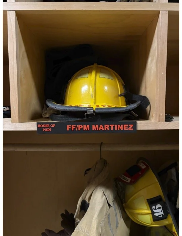 Custom Firehouse Locker Name Tags