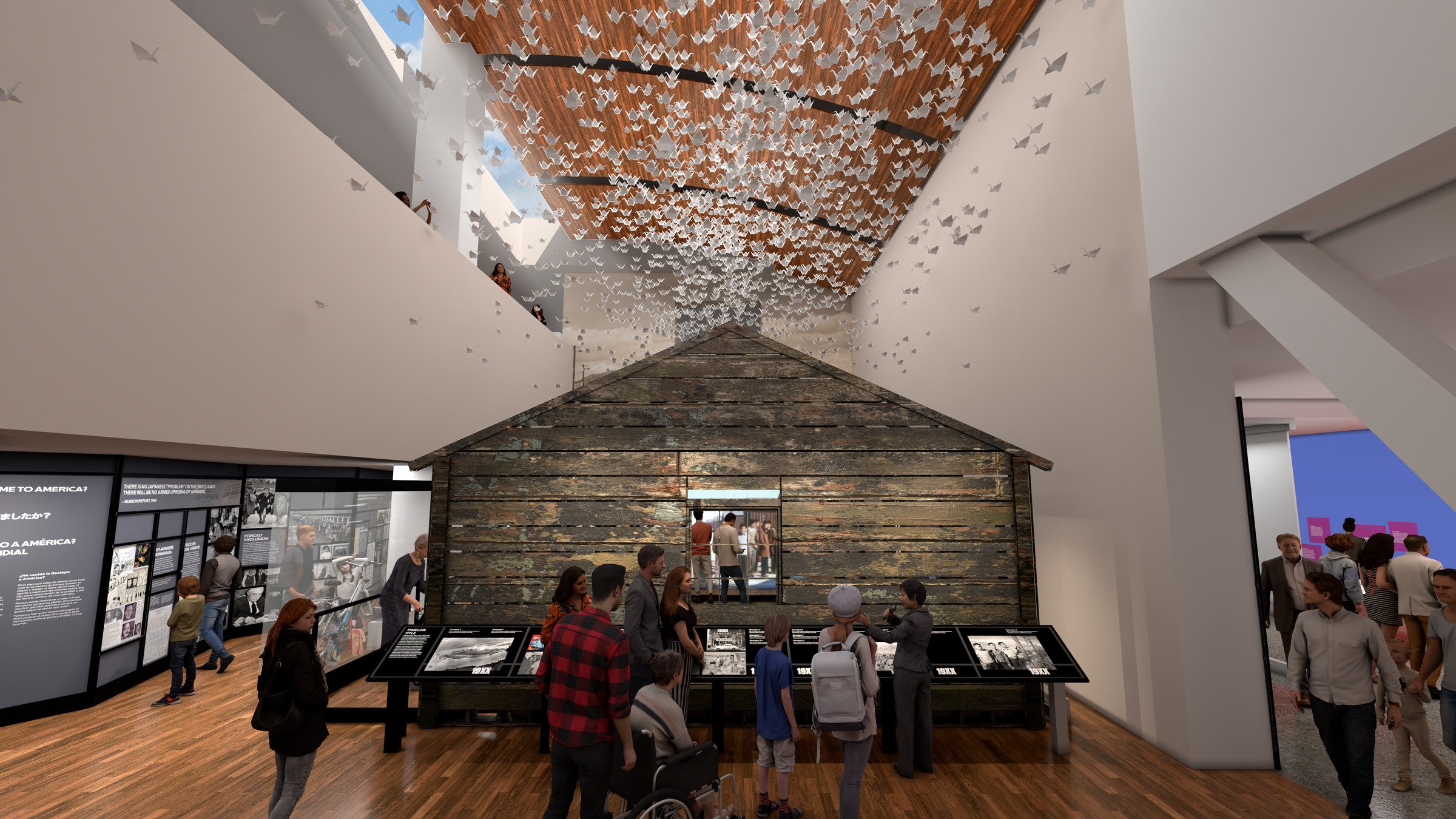 Japanese American National Museum, Los Angeles, CA: Exhibitions connecting Japanese American history to identity, belonging, democracy, and justice. Render: RAA