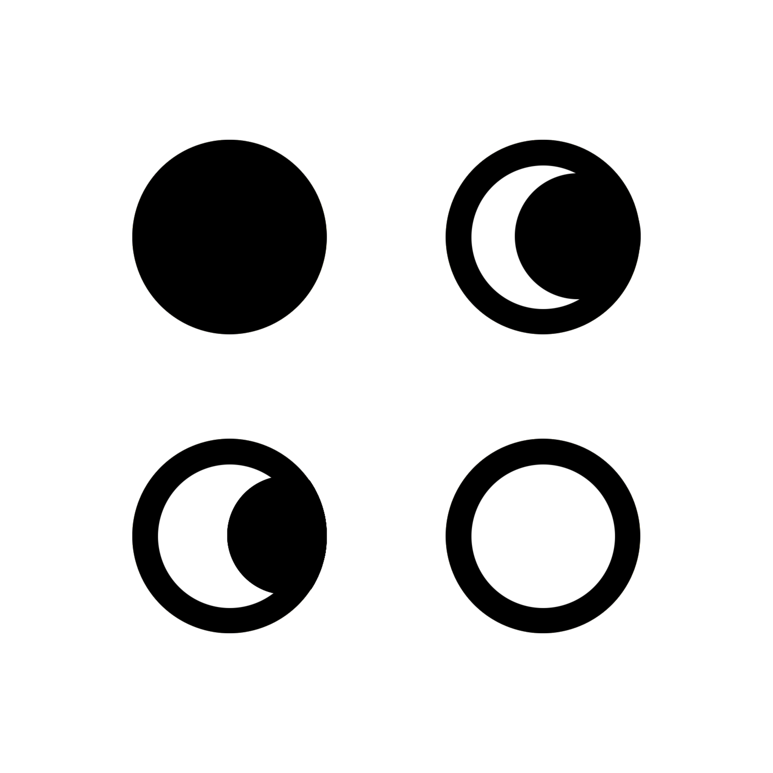 Black background with a gold-colored circular outline on the bottom left and bottom right corners