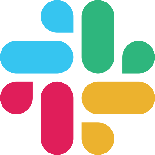 Abstraktes farbiges Icon mit verschiedenen geometrischen Formen in Blau, Grün, Rot und Gelb auf schwarzem Hintergrund.