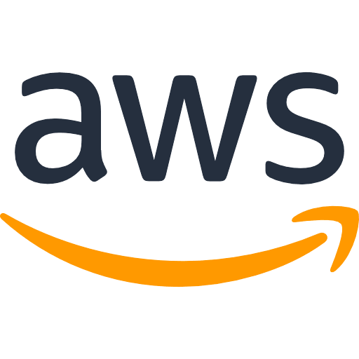 Das Bild zeigt das Logo von Amazon Web Services (AWS), bestehend aus den schwarzen Buchstaben "aws" und einer gelben stilisierten Pfeilbogen, der von "a" nach "s" verläuft.