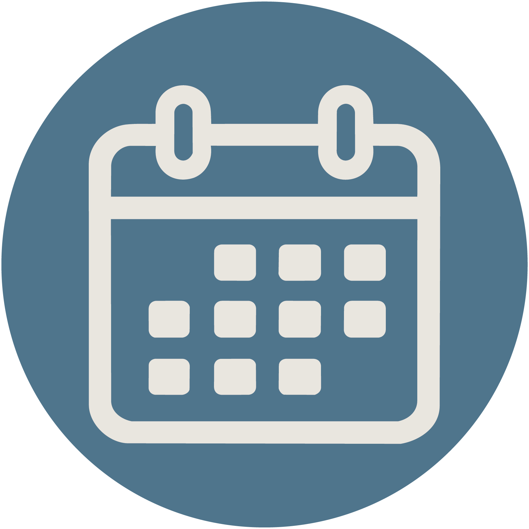 Icon of a calendar with a bound on top, representing a booking or scheduling.