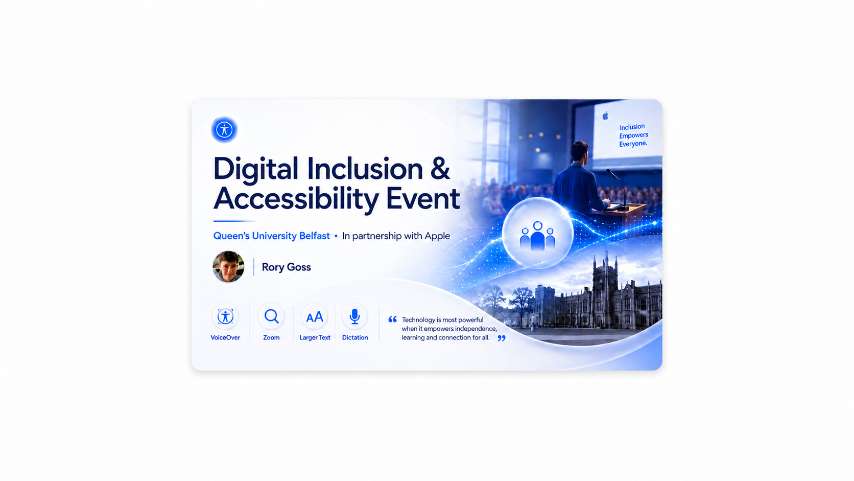 Digital Inclusion and Accessibility event hosted by QUB