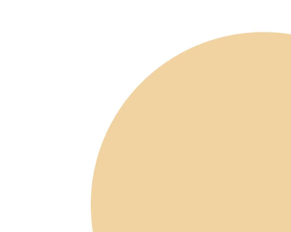 A black background with a large, partially visible beige circle in the lower right corner.