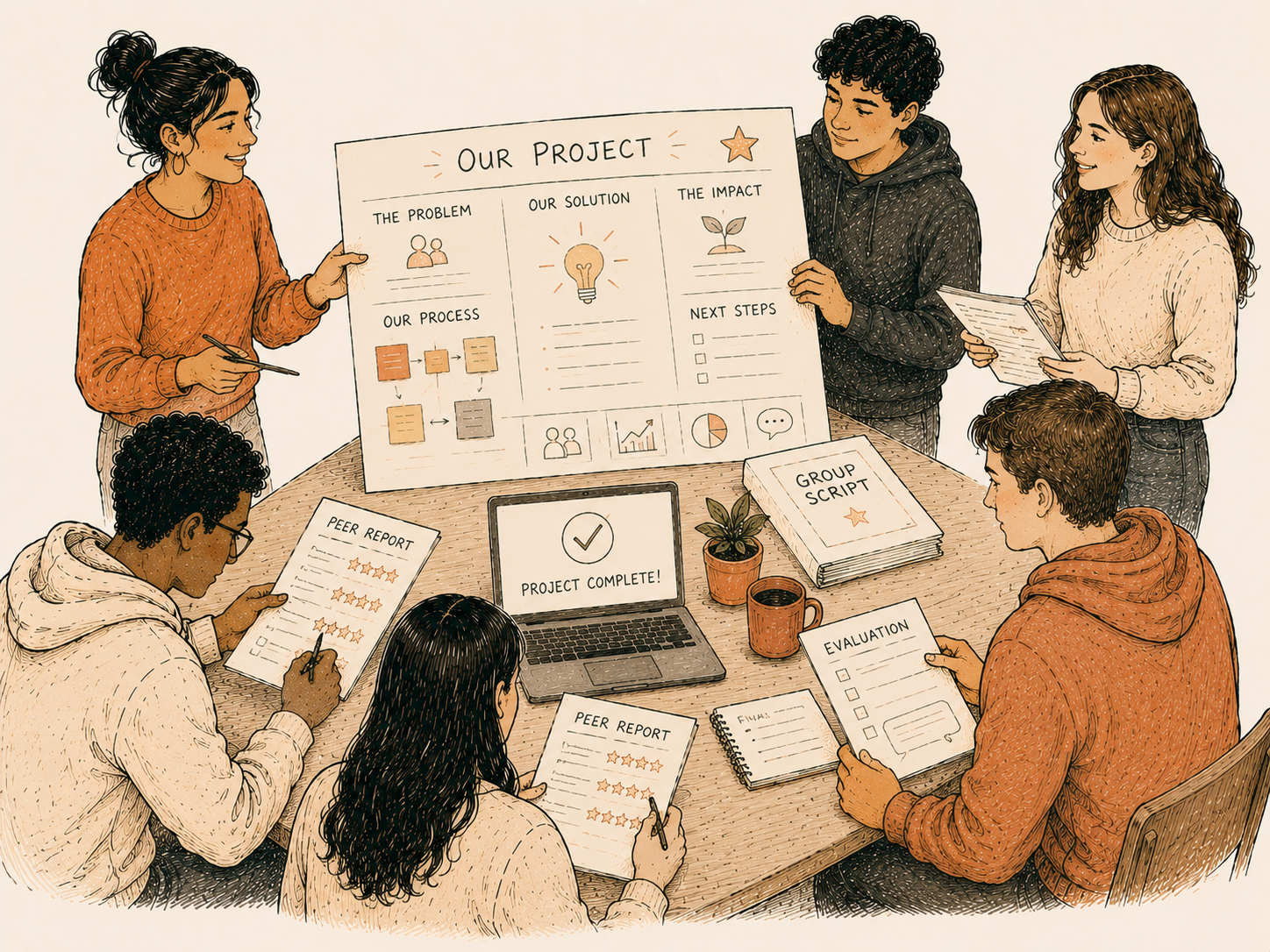 Illustration representing student self-management
